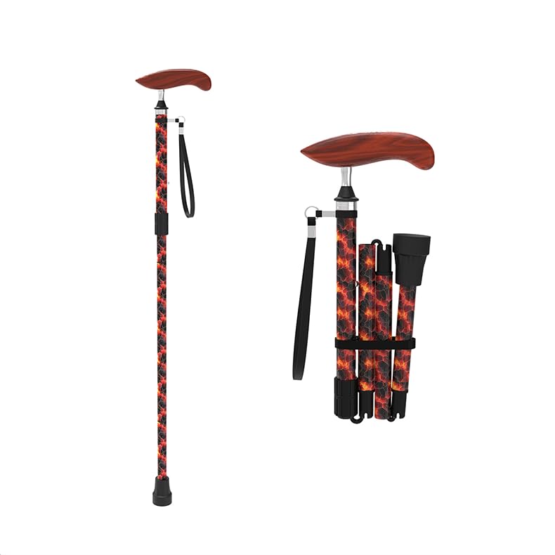 Intercare Folding Cane — Vintage Wood