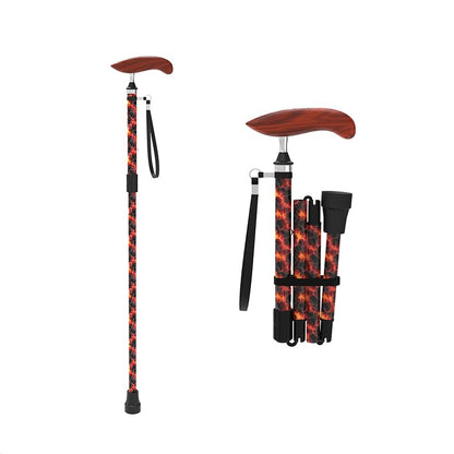 Intercare Folding Cane — Vintage Wood