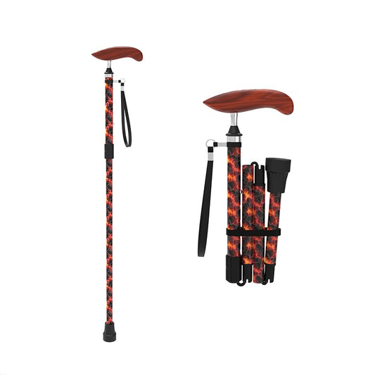 Intercare Folding Cane — Vintage Wood