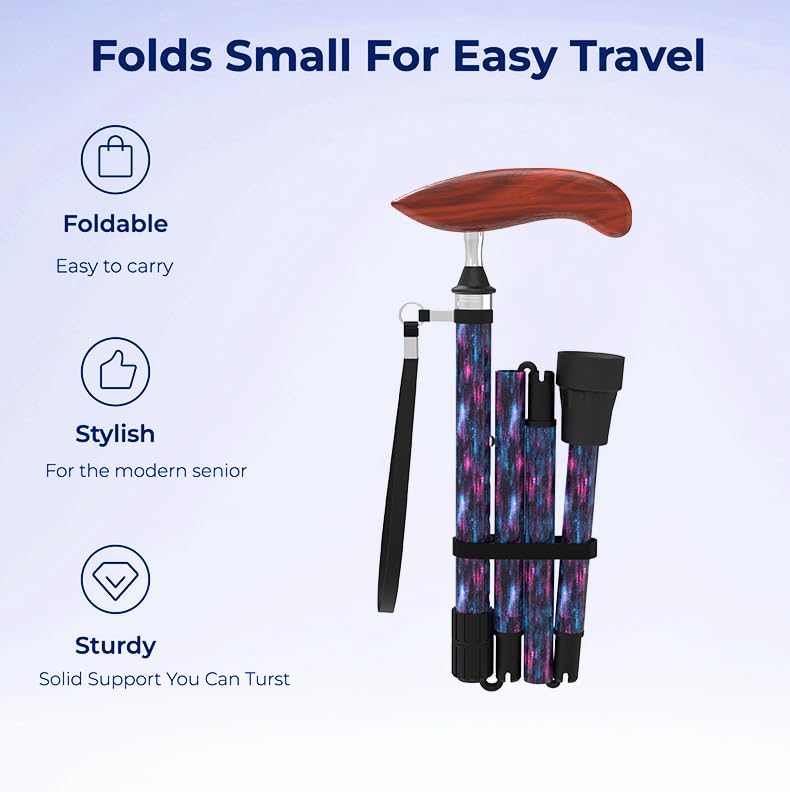 Intercare Folding Cane — Sci-Fi Print