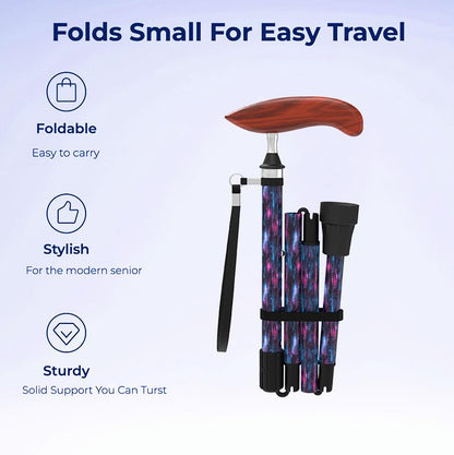 Intercare Folding Cane — Sci-Fi Print