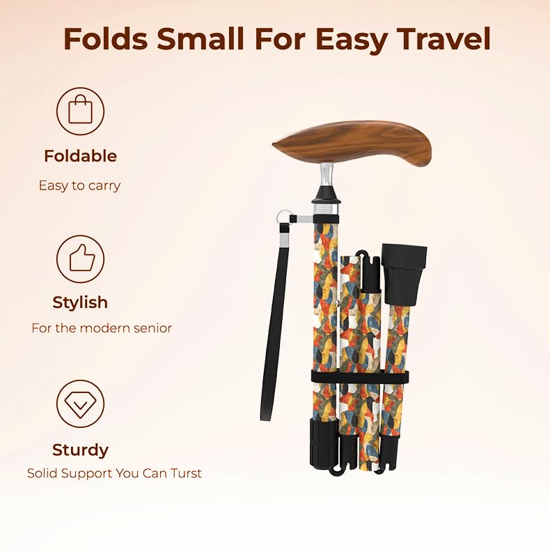 Intercare Folding Cane — Artistic Print