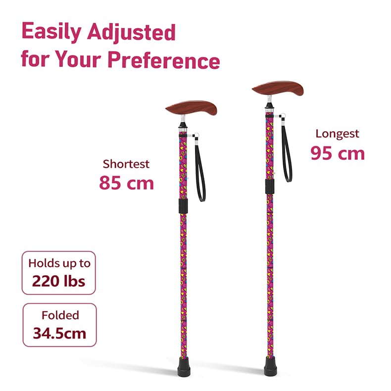 Intercare Folding Cane — Romantic Wood