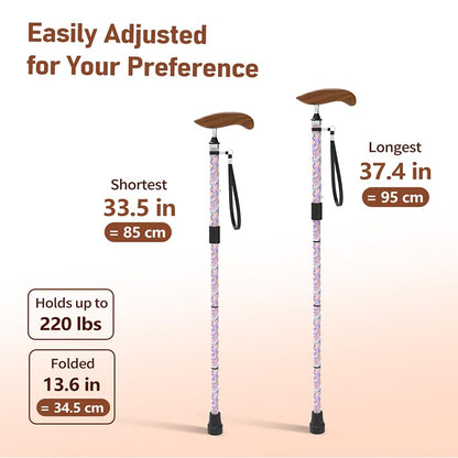 Intercare Folding Cane — Iridescent Shell