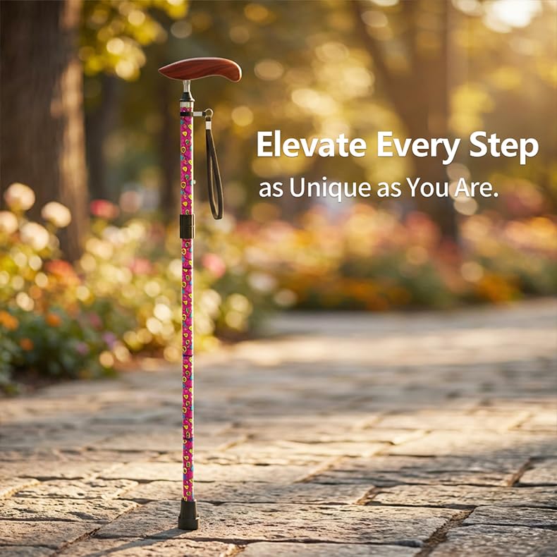 Intercare Folding Cane — Romantic Wood