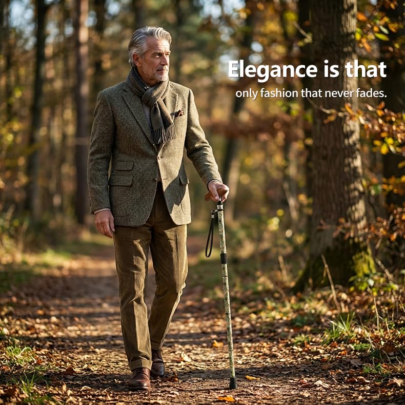 Intercare Folding Cane — Forest Print