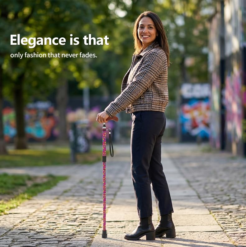 Intercare Folding Cane — Romantic Wood
