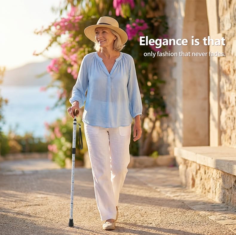 Intercare Folding Cane — Blue Ocean