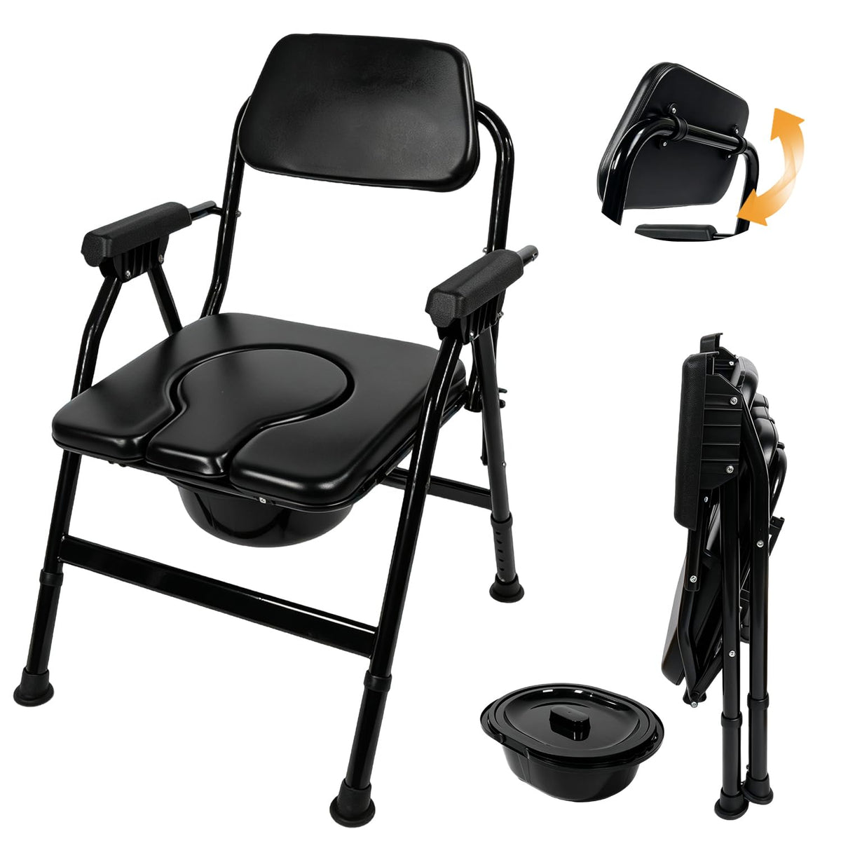 Unioncare Foldable Commode Chair — 400 lb
