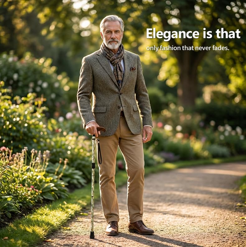 Intercare Folding Cane — Forest Print