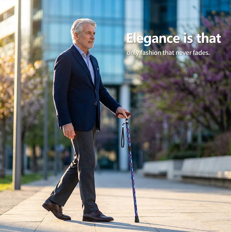 Intercare Folding Cane — Sci-Fi Print