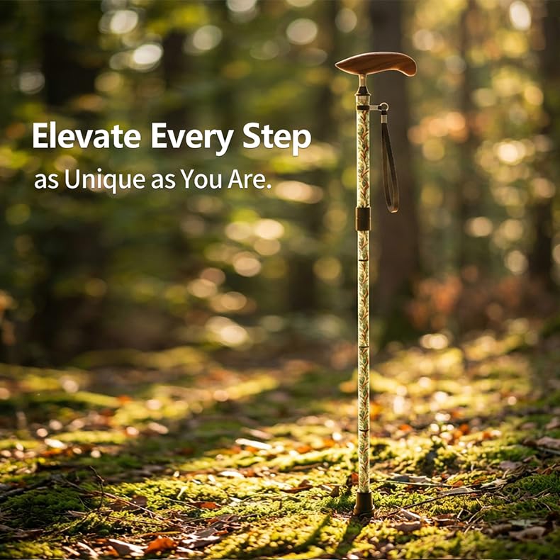 Intercare Folding Cane — Forest Print