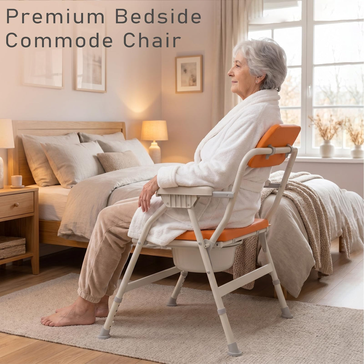 Unioncare Foldable Bedside Commode — <Color>