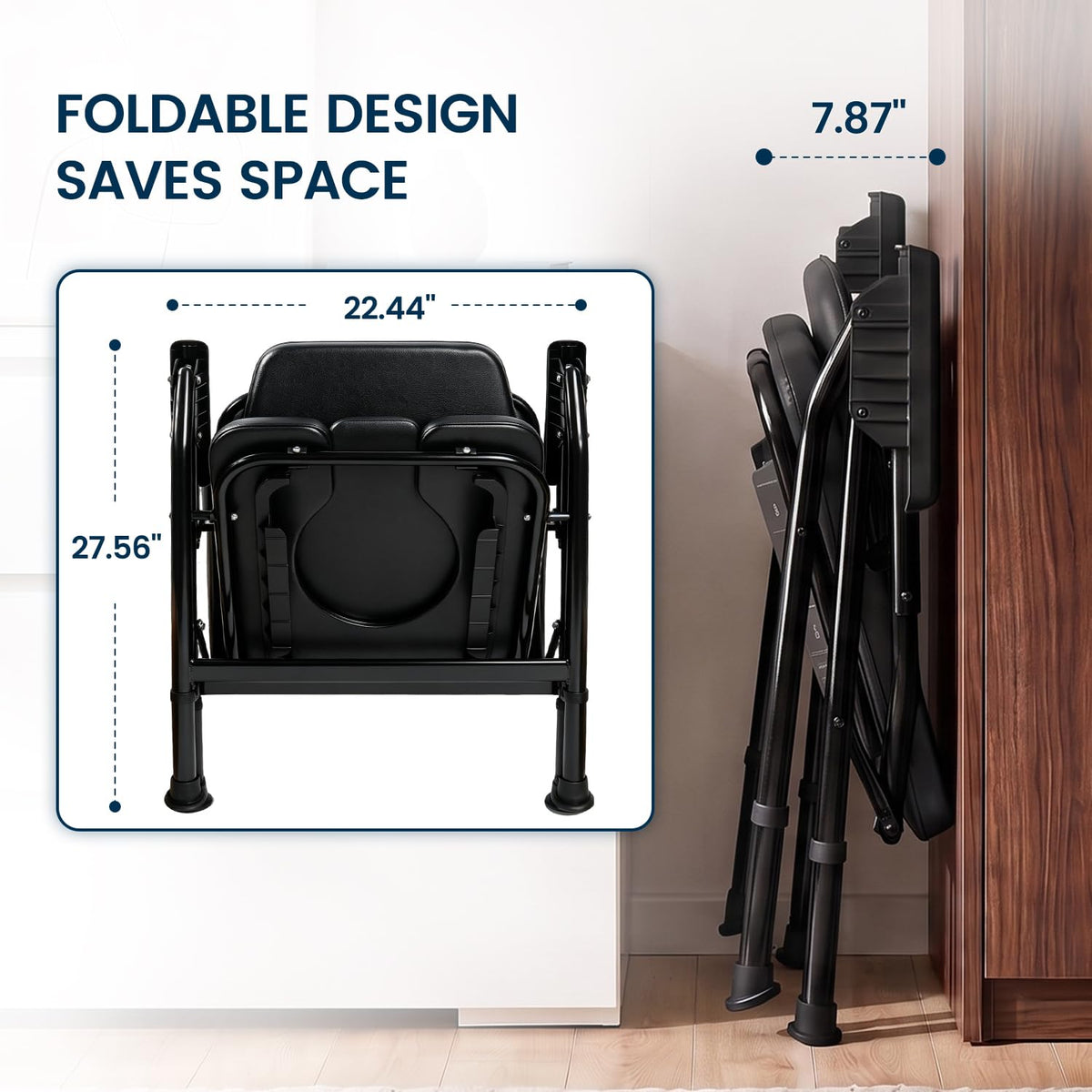 Unioncare Foldable Commode Chair — 400 lb