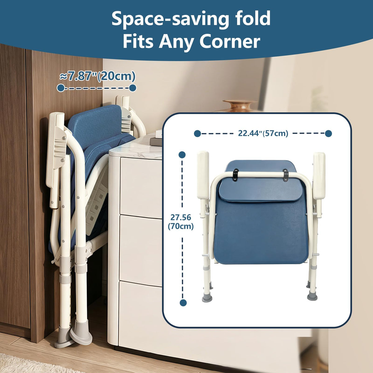 Unioncare 2-in-1 Bedside Commode & Shower Chair