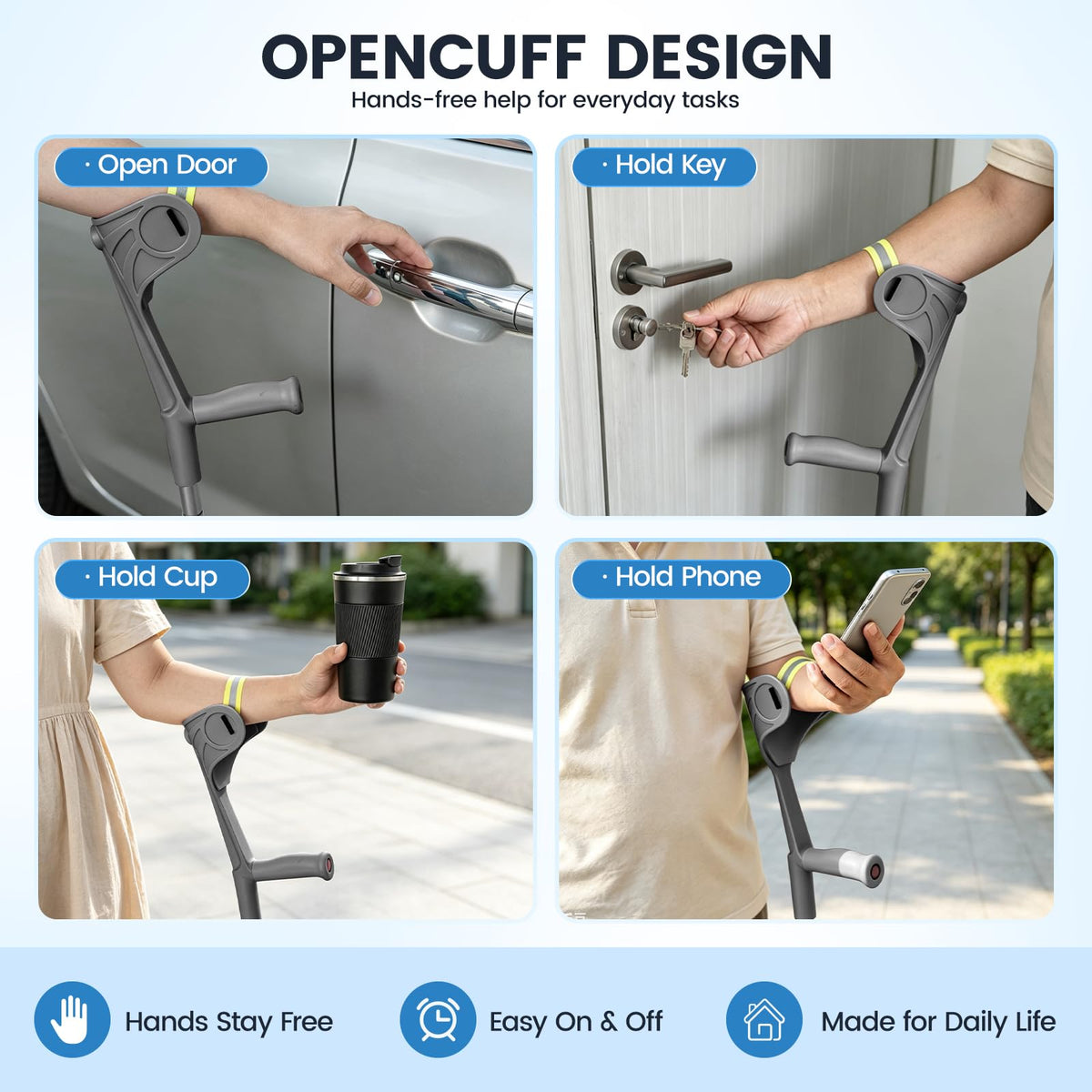 Unioncare Forearm Crutches — Gray