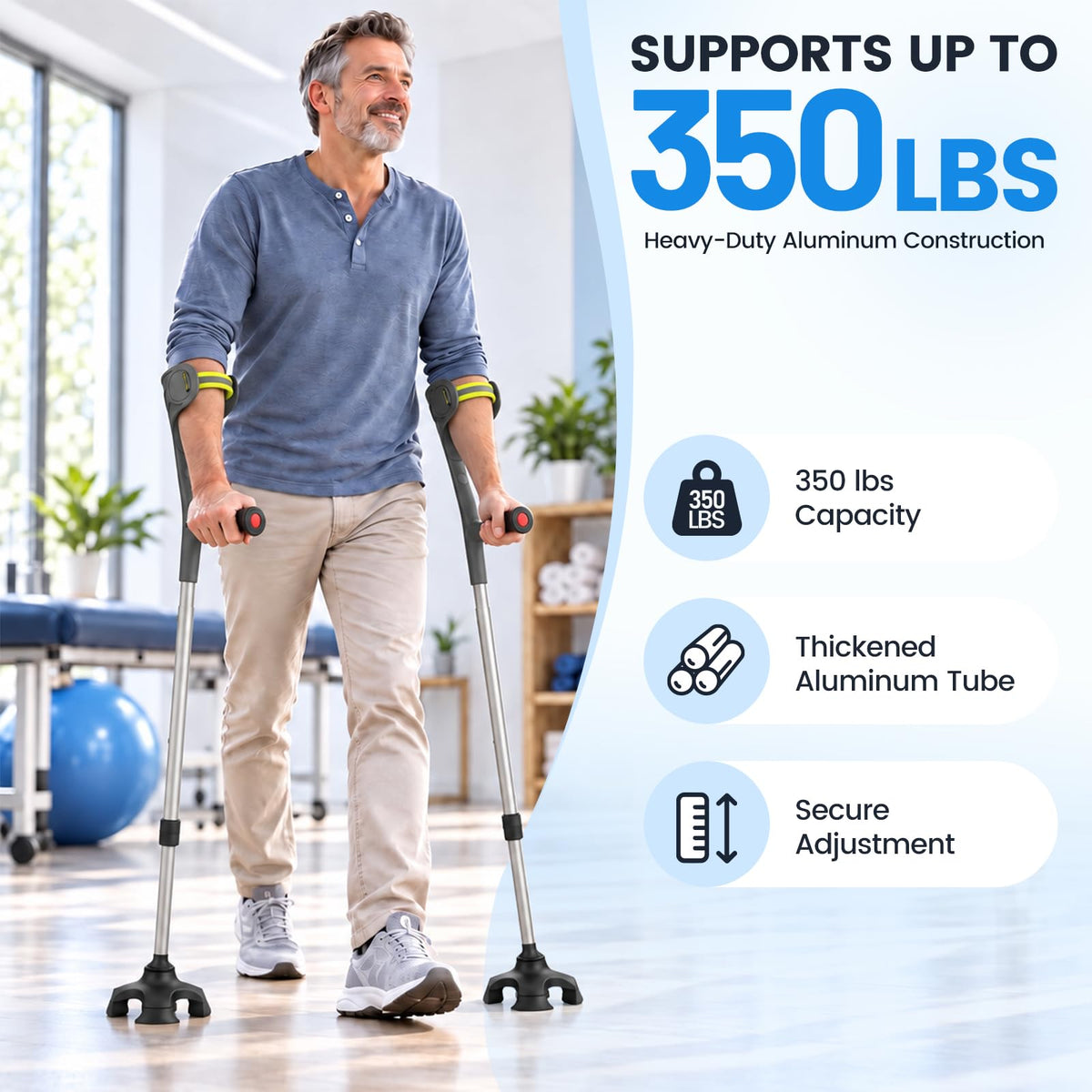 Unioncare Forearm Crutches — Gray