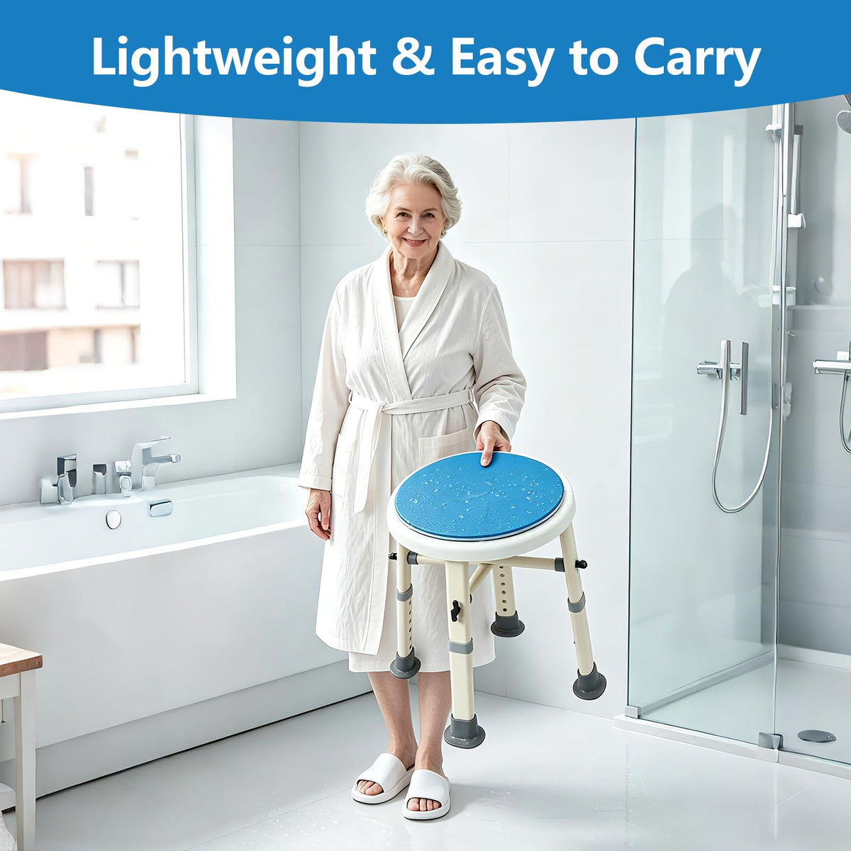 Unioncare 360° Swivel Shower Stool — 440 lb