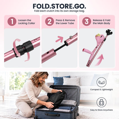 Unioncare Forearm Crutches — Pink